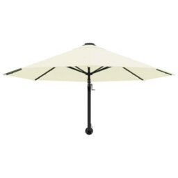 Walplus Wall-Mounted Garden Parasol With Metal Pole 300 Cm Sand - thumbnail 4