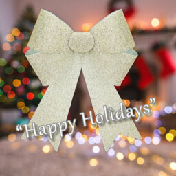 Tinsel Bow Christmas Decoration X 1 22Cm X 32Cm X 7Cm Champagne - thumbnail 4