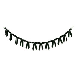 Melody Maison Dark Green Velvet Bow Christmas Garland Bunting - 200Cm - thumbnail 5