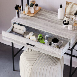 Lassic Vida Designs Brooklyn Grey 1 Drawer Bedroom Dressing Table - thumbnail 5