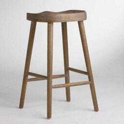 Where Saints Go Ltd Shaker Counter Stool, Weathered Elm Solid Wood, Backless Shaped Seat, 66Cm By Where Saints Go - thumbnail 6