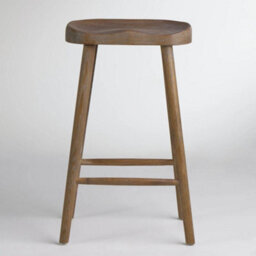 Where Saints Go Ltd Shaker Counter Stool, Weathered Elm Solid Wood, Backless Shaped Seat, 66Cm By Where Saints Go - thumbnail 5