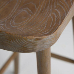 Where Saints Go Ltd Shaker Counter Stool, Weathered Elm Solid Wood, Backless Shaped Seat, 66Cm By Where Saints Go - thumbnail 9