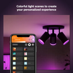 Philips Hue Fugato White And Colour Ambiance Triple Spotlight Black - thumbnail 3