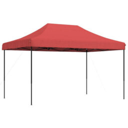 Walplus Foldable Party Tent Garden Gazebo Canopy Pop-Up Burgundy 440X292X315 Cm - thumbnail 2
