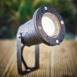 Luminosa Lighting Luminosa Outdoor Spike Flood Light Clear Glass, Matt Black Ip54, Gu10 - thumbnail 4