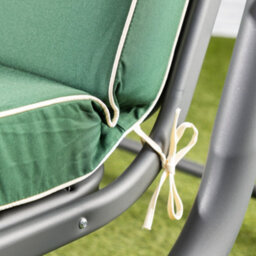 Alfresia Roma Swing Seat With Green Luxury Cushions - thumbnail 5