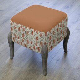 Voyage Maison Voyage Elai Printed Ralf Footstool, Terracotta, 46 X 42.5 X 42.5Cm - thumbnail 2