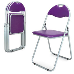 Bravich Folding Padded Office Dining Desk Chair - Purple - Set Of 4