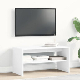 Berkfield Tv Cabinet White 80X40X40 Cm Engineered Wood - thumbnail 3