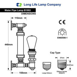 Long Life Lamps Company Vintage Industrial Rustic Copper Steampunk Wall Light M0030 - thumbnail 2