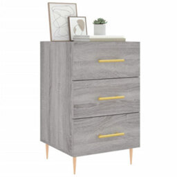 Berkfield Bedside Cabinet Grey Sonoma 40X40X66 Cm Engineered Wood - thumbnail 3