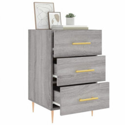 Berkfield Bedside Cabinet Grey Sonoma 40X40X66 Cm Engineered Wood - thumbnail 4