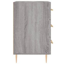 Berkfield Bedside Cabinet Grey Sonoma 40X40X66 Cm Engineered Wood - thumbnail 6
