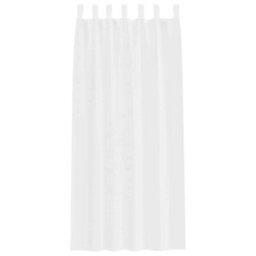 Berkfield Curtains With Curtains 2 Pcs White Polyester - thumbnail 3