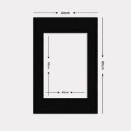 Ak Frames 90X60Cm Black Picture Mounts To Fit 60X40Cm Aperture Size - Mount Board Only (No Frame Included) - thumbnail 3