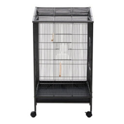 Thehotsale Open Play Top Metal Pet Bird Cage With Casters With Two Perches 47.5Cm W X 47.5Cm D X 86Cm H - thumbnail 4