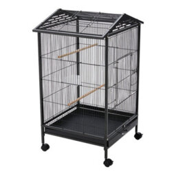 Thehotsale Open Play Top Metal Pet Bird Cage With Casters With Two Perches 47.5Cm W X 47.5Cm D X 86Cm H - thumbnail 5