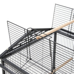 Thehotsale Open Play Top Metal Pet Bird Cage With Casters With Two Perches 47.5Cm W X 47.5Cm D X 86Cm H - thumbnail 3