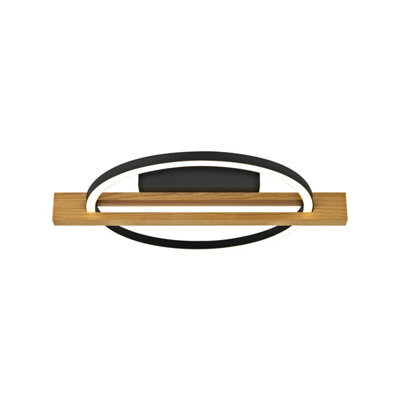 Luminosa Lighting Luminosa Natano Led Semi Flush Ceiling Light Black 3000K Warm White - image 1