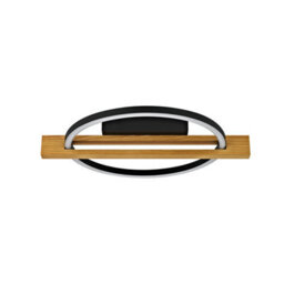 Luminosa Lighting Luminosa Natano Led Semi Flush Ceiling Light Black 3000K Warm White - thumbnail 2