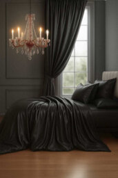 Sweet Dreams Elegant Mulberry Silk Duvet Cover Black