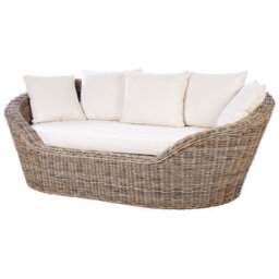 Beliani Garden Daybed Cavo Rattan Natural - thumbnail 4