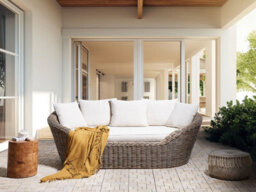 Beliani Garden Daybed Cavo Rattan Natural - thumbnail 2