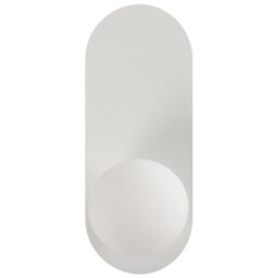 Wyld And Coco Set Of 2 White Metal Wall Lamps Vintage-Style Opaque Glass Globes, Matt Iron Finish, W12 X D13 X H30Cm - thumbnail 5