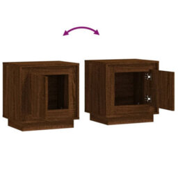 Berkfield Bedside Cabinets 2 Pcs Brown Oak 44X35X45 Cm Engineered Wood - thumbnail 9