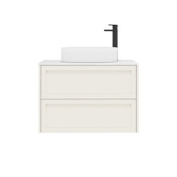 Royal Bathrooms Royal Bathroom Elmore 800mm Classic White Wall Mounted Countertop Bathroom Vanity Unit 2 Drawer With Lyon Basin - thumbnail 7
