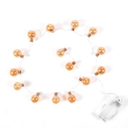 Dibor Traditional Battery Powered Christmas Decoration Light Led Glass Blub String Lights 15M
