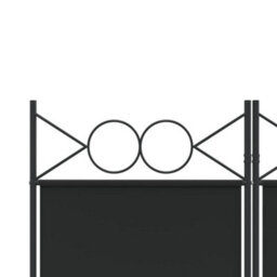 Berkfield 6-Panel Room Divider Black 240X220 Cm Fabric - thumbnail 7