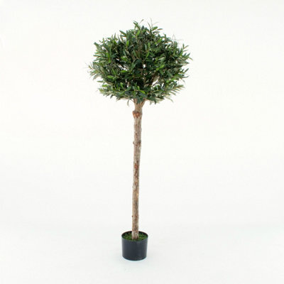 GreenBrokers Artificial Olive Tree With Real Wood Trunk, Premium Quality Natural Appearance, 5Ft/150 Cm - image 1