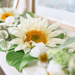 Dibor Traditional Daisy Flower Home Decor Table Summer Spring Garland 180Cm - thumbnail 4