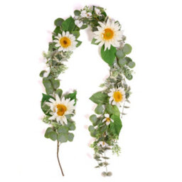 Dibor Traditional Daisy Flower Home Decor Table Summer Spring Garland 180Cm - thumbnail 2