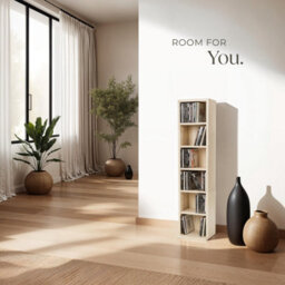 Tectake Cd Dvd Storage Tower Media Display Unit Adjustable Shelves Wood Effect 102 Cds Or 27 Dvds  - Beech - thumbnail 7