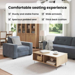 Vidaxl Sofa Set With Cushion 3 Pcs Grey 221 X 78 X 80 Cm Velvet - thumbnail 8