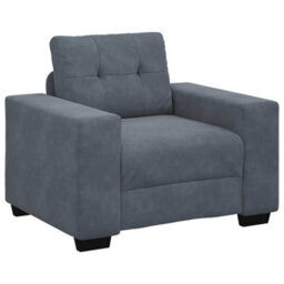 Vidaxl Sofa Set With Cushion 3 Pcs Grey 221 X 78 X 80 Cm Velvet - thumbnail 4