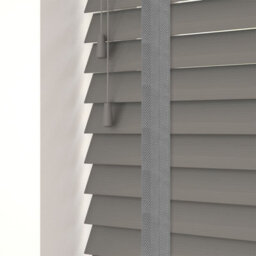 Caecus Blinds Made To Measure Faux Wood Venetian Blind Tapes Dark Grey 210Cm Width X 160Cm Drop