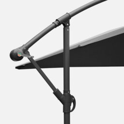Sweeek - Offset Square Parasol 3X3M Hardelot Grey 300X295X250 Cm - thumbnail 4