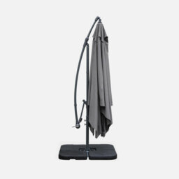 Sweeek - Offset Square Parasol 3X3M Hardelot Grey 300X295X250 Cm - thumbnail 3