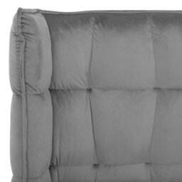 Beliani Bed Velvet Senlis 180 X 200 Cm (Eu Super King) Grey - thumbnail 7