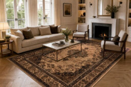 RugsX Wool Carpet Kashqai 4355 100 Oriental, Frame, Ornament Beige Green  135X200 Cm - thumbnail 1
