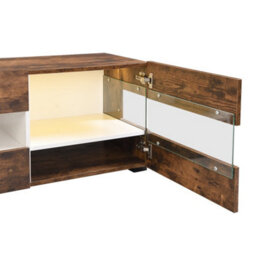 Furniture in Fashion Kirsten Wooden Tv Stand In Rustic Oak With Led Lighting - thumbnail 9