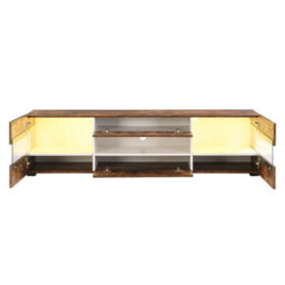 Furniture in Fashion Kirsten Wooden Tv Stand In Rustic Oak With Led Lighting - thumbnail 7