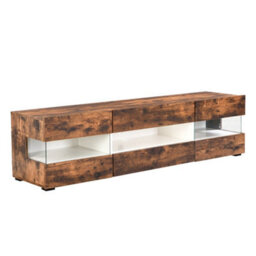 Furniture in Fashion Kirsten Wooden Tv Stand In Rustic Oak With Led Lighting - thumbnail 5