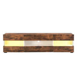 Furniture in Fashion Kirsten Wooden Tv Stand In Rustic Oak With Led Lighting - thumbnail 6