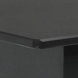 Walplus Garden Dining Table Black 80X80X74 Cm Steel And Glass - thumbnail 3