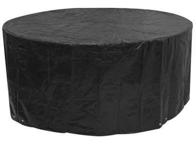 Woodside Black Large Round Waterproof Outdoor Garden Patio Set Furniture Cover - image 1
